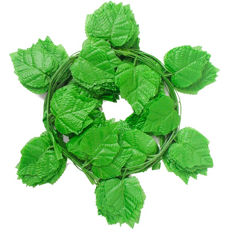 Искусственный цветок Лоза Украшение Виноградная лоза Искусственный виноградный лист Пластик Поддельный цветок Обмотка трубы Виноградная лоза Настенное потолочное украшение