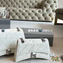 头层牛皮crush沙漏包软fufu真皮链条包腋下包百搭通勤单肩斜挎包