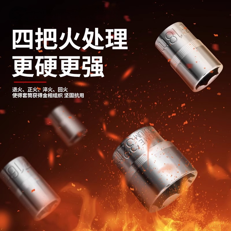 1 / 2 manga hexagonal 1/2.5mm gran llave de manga de herramientas de vuelo 6 ángulo manga cabeza conjunto de accesorios de manga