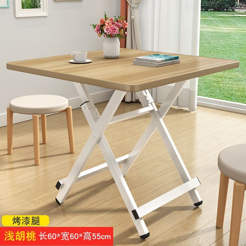 Mesa plegable, casa de alquiler, mesa de comedor, apartamento pequeño, puesto multifuncional para el hogar, fábrica de mesas de comedor simples portátiles al aire libre image 9