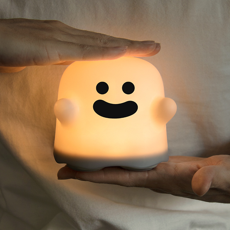 Silicone children's night light shaped like a ghost.