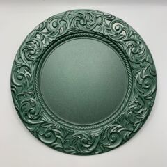 洋食皿ウェディング色は結婚式ホテルパーティーの金属塗装装飾プラスチック皿chargerplateを決めることができる