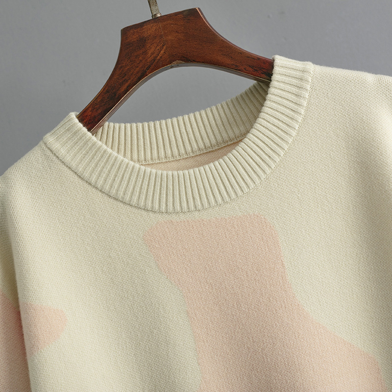 2024 Autumn And Winter New Knitted Sweater Women'S Medium And Long Jacquard Loose Bottoming Shirt Top 19 3R2A5742.Jpg