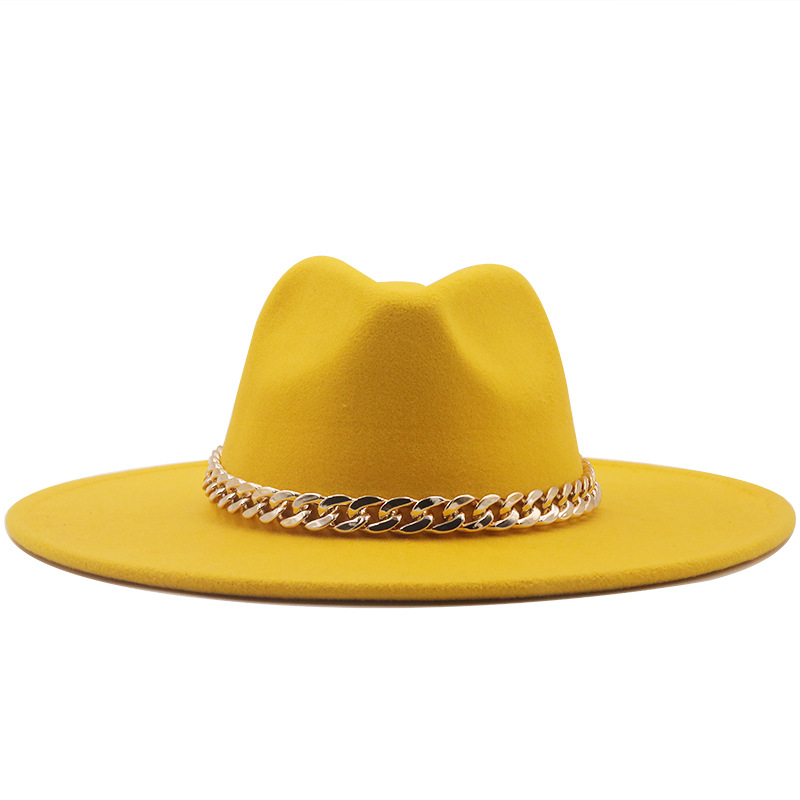 Fashion Woolen Chain Jazz Hat display picture 4