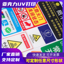 UV打印标志牌亚克力门牌标识牌洗手间指示牌UV印刷禁止吸烟提示牌