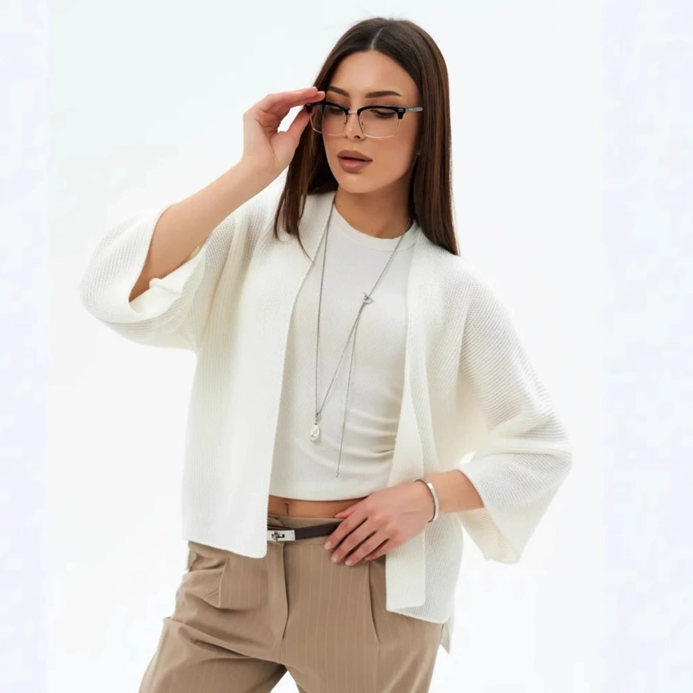 Однотонный вязаный fashionable кардиган для досуга, Amazon