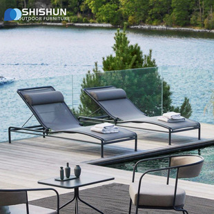 Outdoor Villa Swimming Pool Bed Garden Courtyard Daylight Bath Lounge Chair Balcony Leisure Teslin Nap Daylight Bath Chair