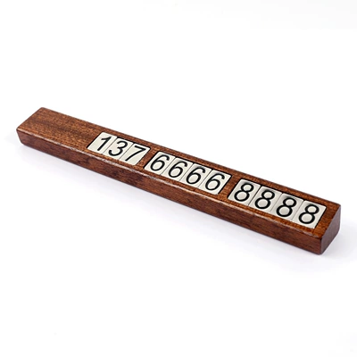 Nömrəli dayanma kartı DIY Movable License Plate Base - walnut-color182318-excluding-numbers