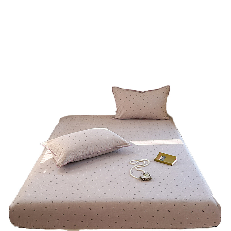 Sombrilla de cama de hilo de doble capa de algodón puro pieza individual 2025 nuevo estilo funda protectora de colchón funda de cama sucia con todo incluido individual