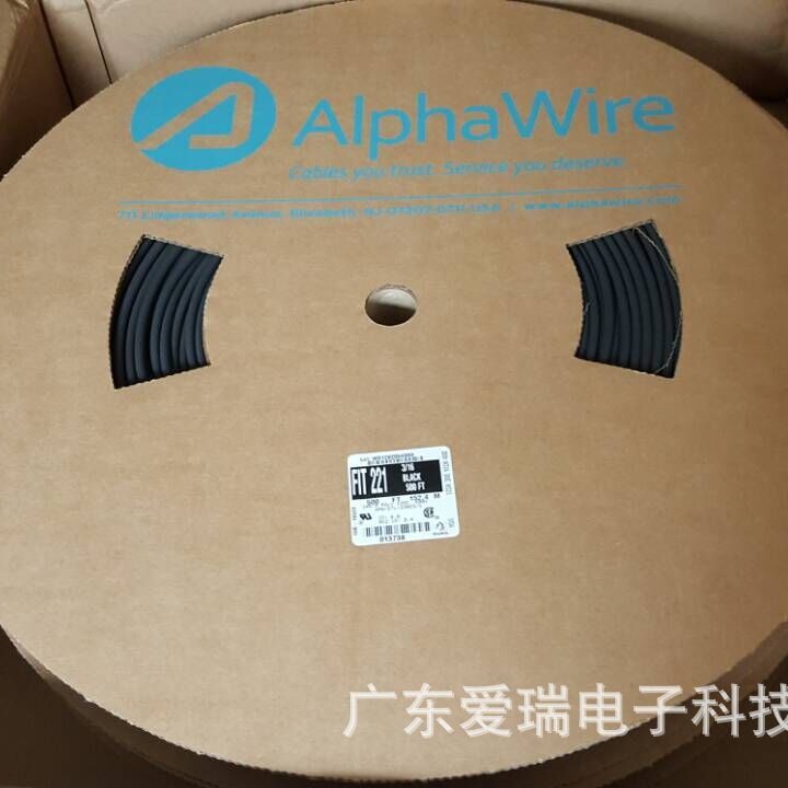 广东爱瑞电子代理Alpha 套管 alphawire FIT-105-3/16 BK001