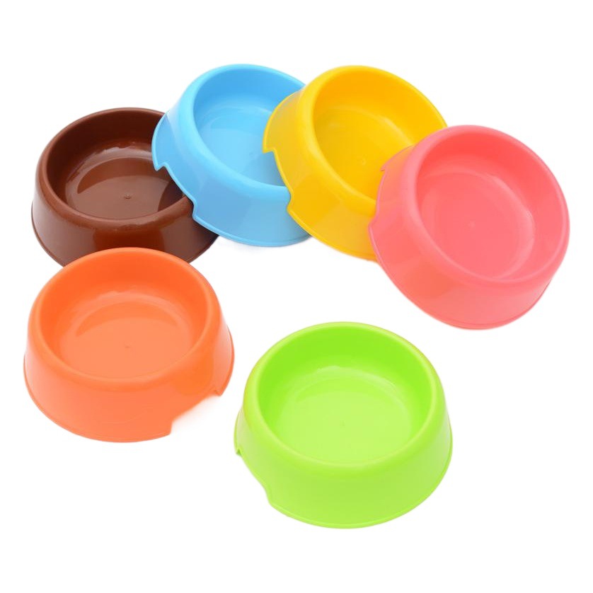 Color caramelo promocional tamaño pequeño plástico para mascotas solo tazón gato tazón perro vajilla solo tazón para mascotas Color opcional