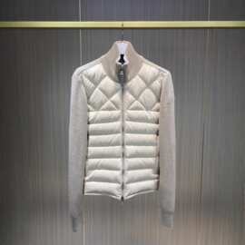正确版本现货高品质蒙家新款立领羊毛针织拼接羽绒服百搭款情侣款