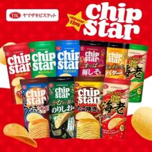 日本进口零食YBC chip star原味海苔浓汤芝士洋葱味薄脆桶装薯片