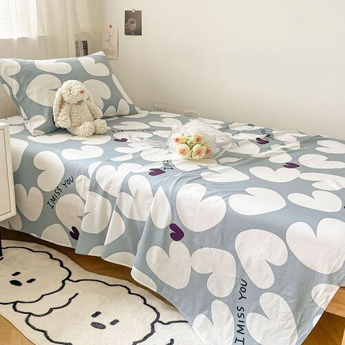 New pure cotton single product sheets, sheets, 100% cotton fitted sheets, pillowcases, children's cartoon small fresh bedding wholesale