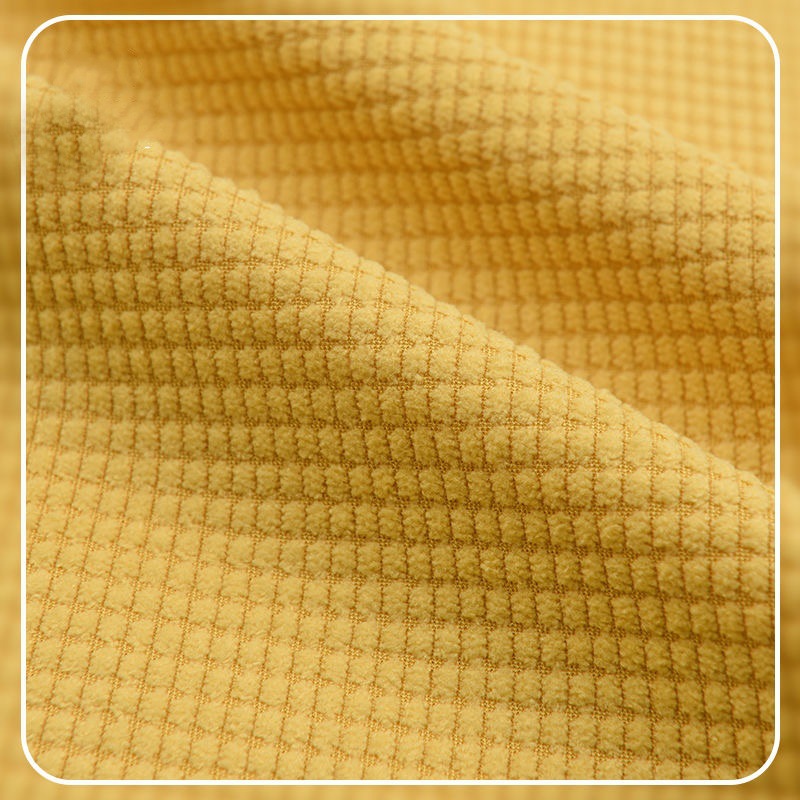 Elástico 8 hoyos granos de maíz ultra fibra 8 granos de maíz 200g waffle tela de lana abrigo pantalones bolsas