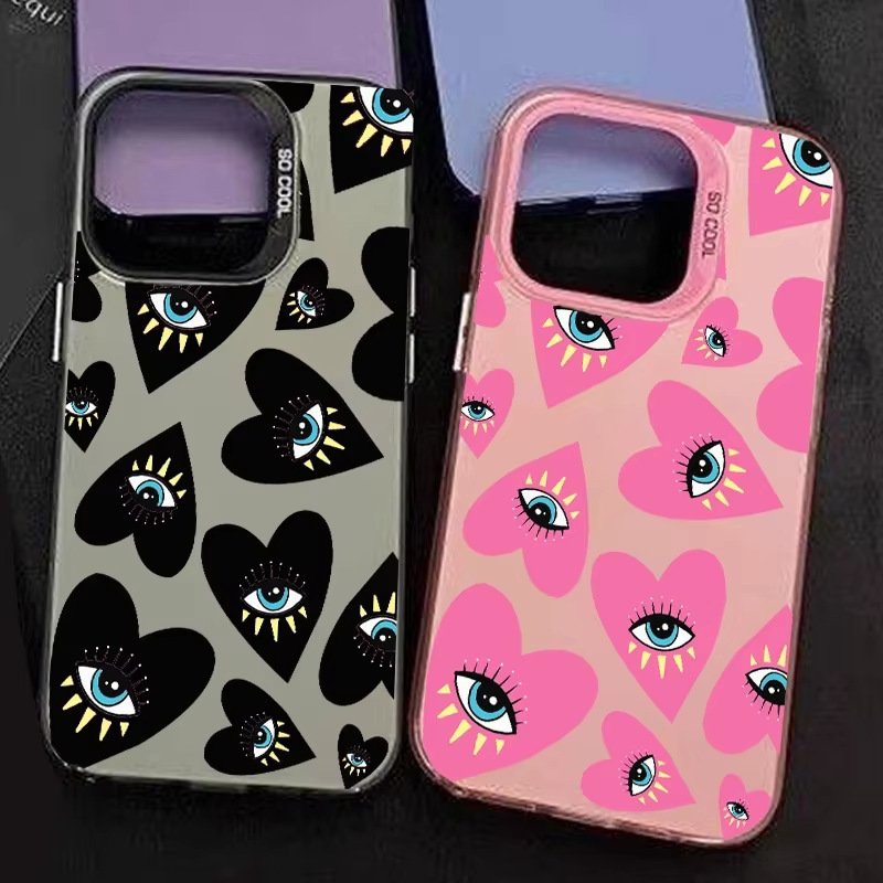 Cross-border Love Eye iPhone16Pro Phone Case 14/13 Laser Case 12 Apple 11XsMax Hard Pro