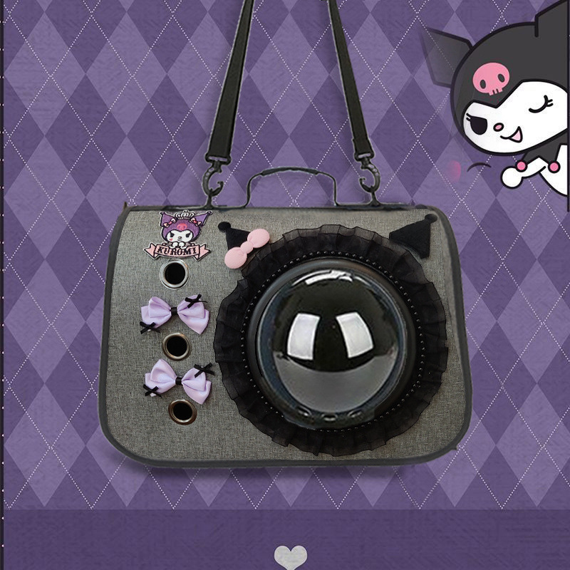 库洛米猫咪包外出便携猫包单肩透气宠物包猫咪太空舱包幼犬包包