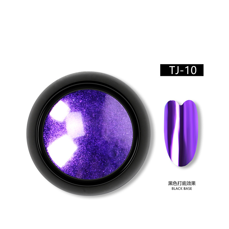 TikTok popular Hada de la harina espejo de color sólido galvanoplastia espejo mágico polvo brillo de uñas en polvo