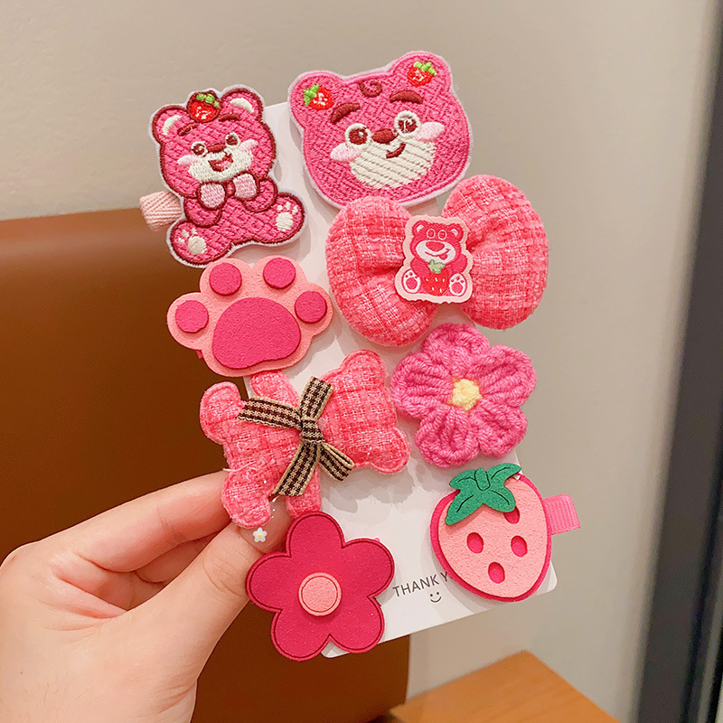 Red leche café brocas para el cabello bebé peludo brocas de arco brocas para el cabello de chicas caricaturas frente brocas para el cabello hechas a mano