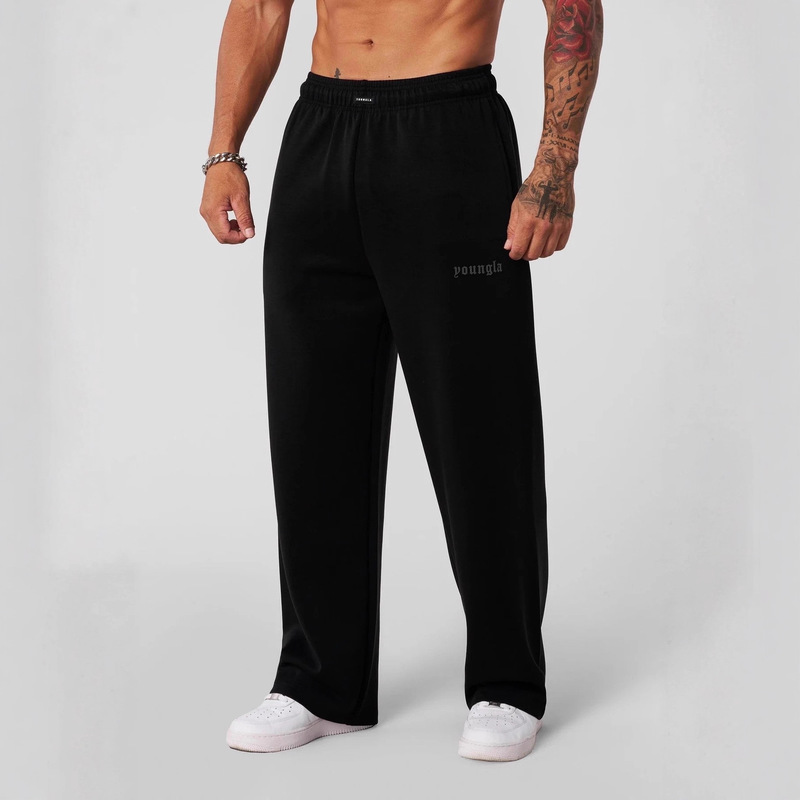 Youngla American Trendy Brand Men's Sports Pants Joggers Sports Fitness Training Casual Loose Straight Pants