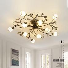 灯具现代复古法式创意简约欧式田园客厅灯卧室灯吸顶灯美式花形风