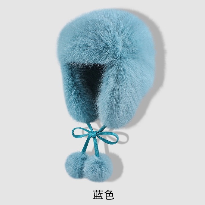La sensación de la atmósfera es más gruesa, sombrero de pelusa de visón, sombrero de invierno caliente para mujeres, sombrero de esquí de bicicleta del noreste.