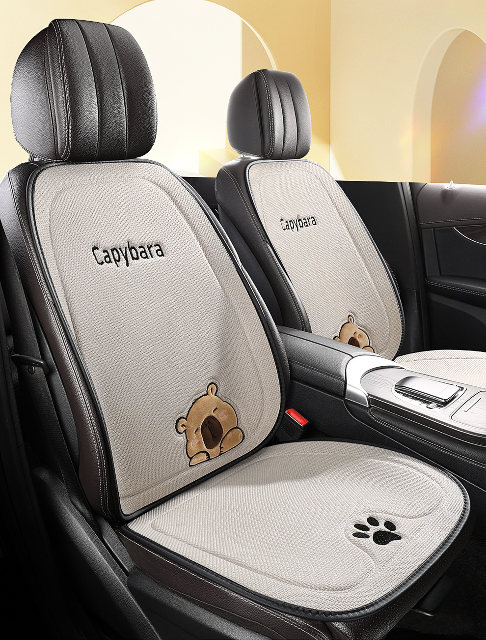 Car Cushion Chun Ma Four Seasons Universal Comfortable Breathable Cute Carto Card Pibala Bundle-Free Non-Slip Cushion