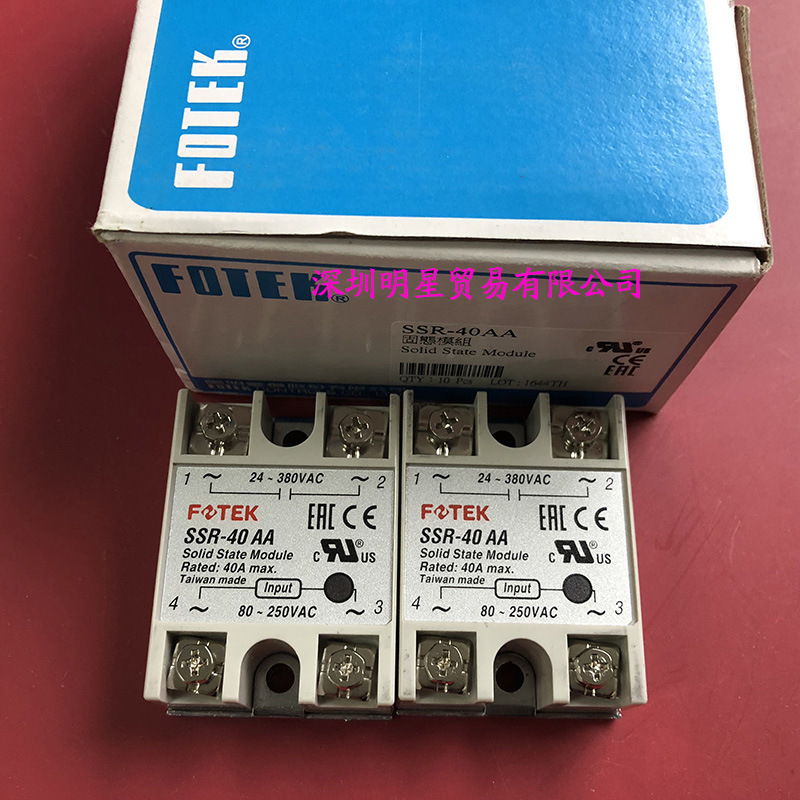 阳明FOTEK固态继电器SSR-40AA SSR-75AA SSR-25AA SSR-50AA