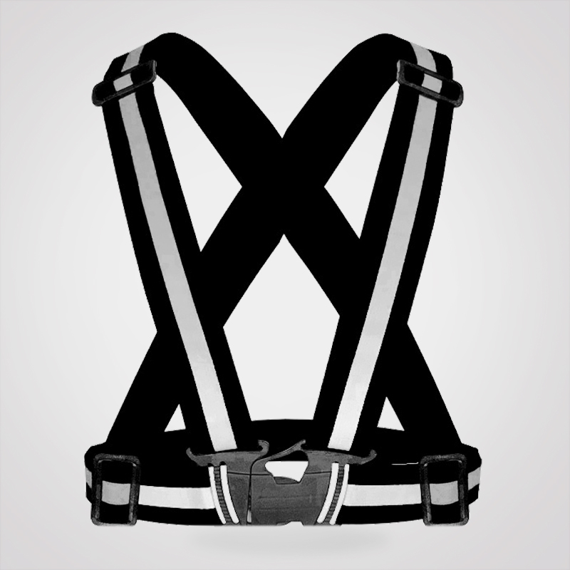 chaleco reflectante brillante cinturón de advertencia de construcción sanitaria cinturón elástico chaleco de construcción de carreras nocturnas