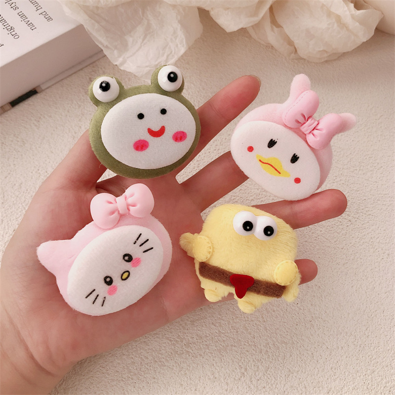 Caricatura gatito lindo peluche clips belleza arco dulce conejo un clip de cabello lateral universal toque de cabeza
