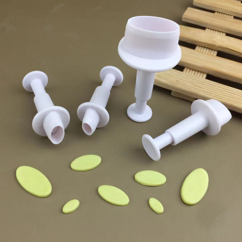 4pcs Oval Embossing Die Spring Press Die DIY Baking Fondang Cake Mold Cake Mold Dobo Egg 4pcs Oval Embossing Die Spring Press Die DIY Baking Fondang Cake Mold Cake Mold Dobo Egg