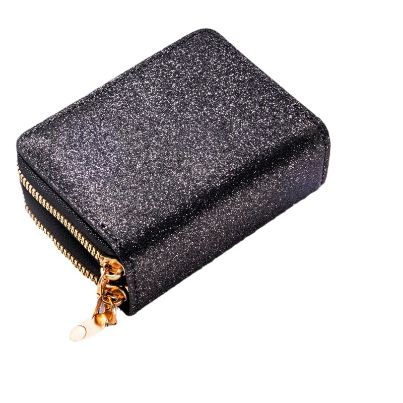 Bolso de tarjeta de órgano con doble cremallera para mujer transfronteriza Gypsophila Juego de tarjeta flash Bolso de tarjeta múltiple Bolso de mujer de moda