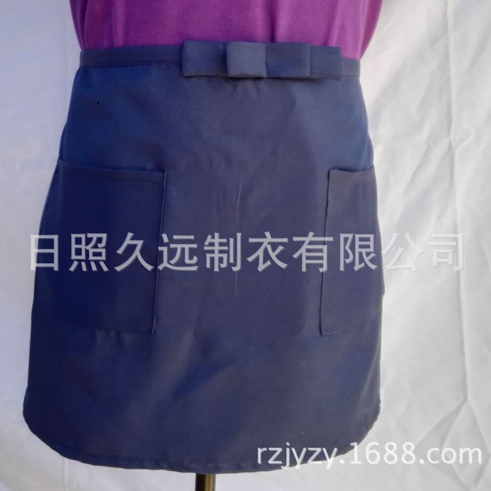 Camarero delantal medio-longitud hotel restaurante cocina Chef negro delantal camarero cintura corta mujeres