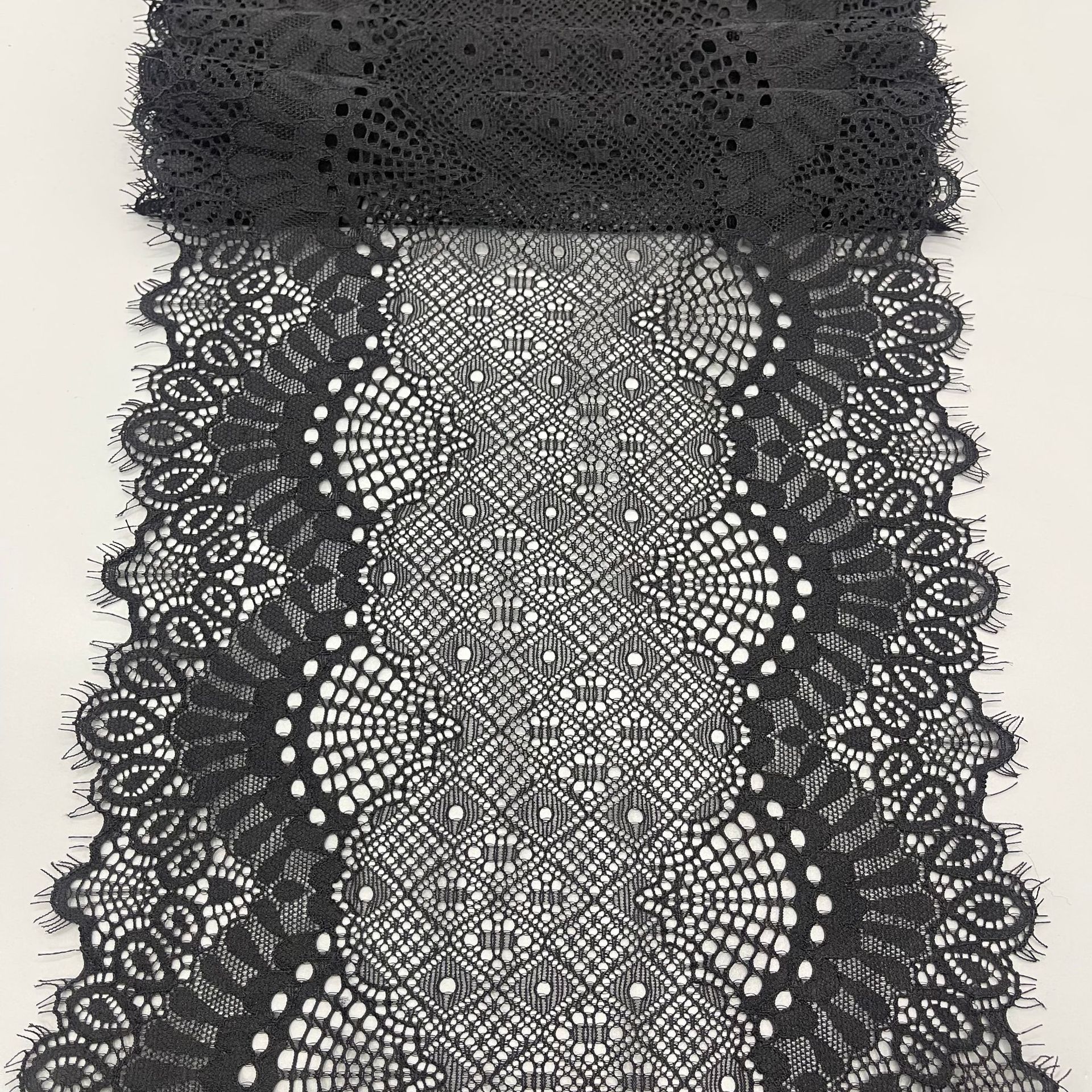 20CM弹力睫毛新款镂空面料 睫毛蕾丝 DIY婚纱礼服内衣花边辅料