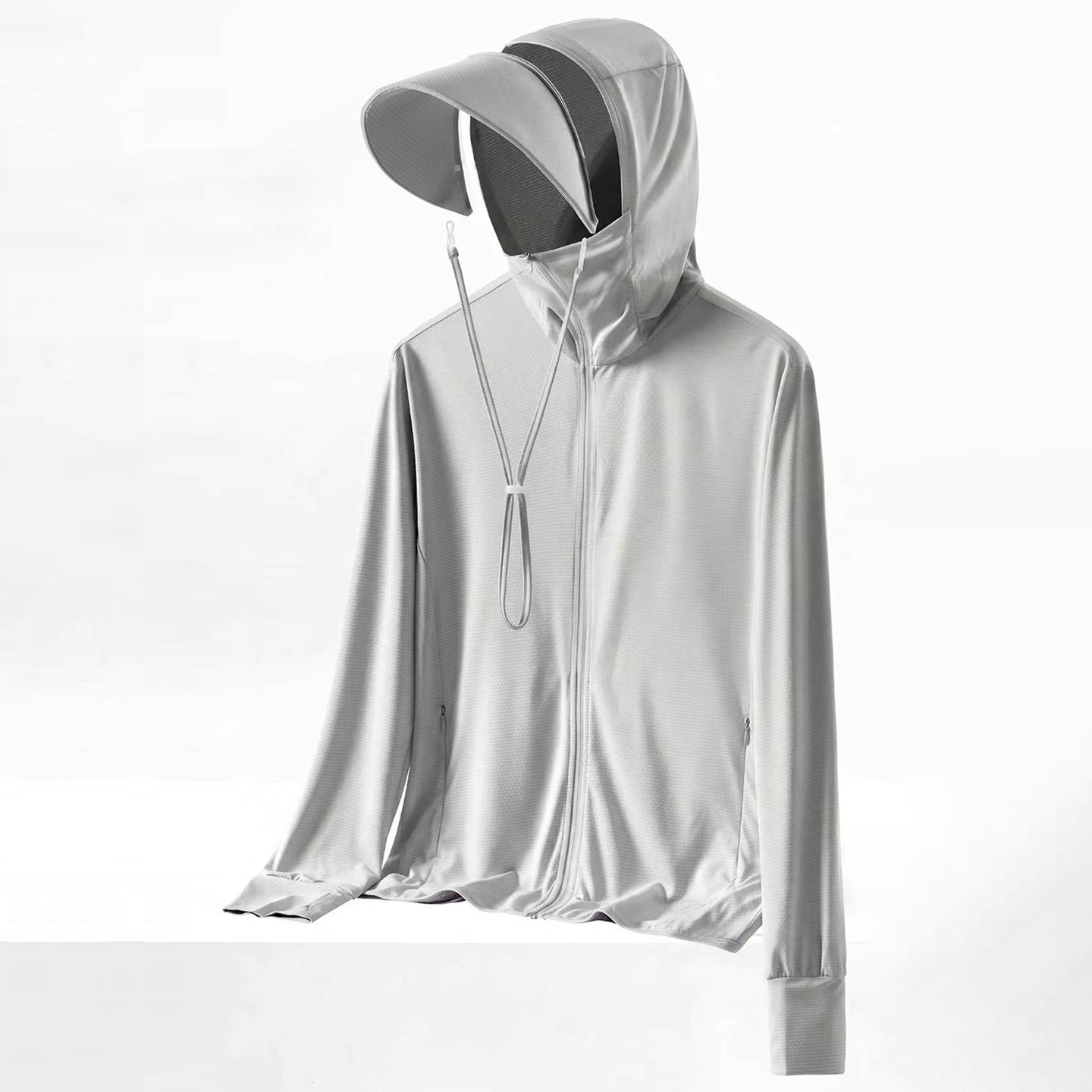 Summer Sun Protection Clothing for Women, Ultra-Thin Breathable Outdoor Fishing Lightweight Sun Protection Clothing for Men, Anti-Uv Ice Silk Jacket