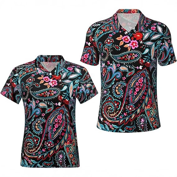 Летняя рубашка ПОЛО с короткими рукавами и пуговицами с принтом 2025 года.