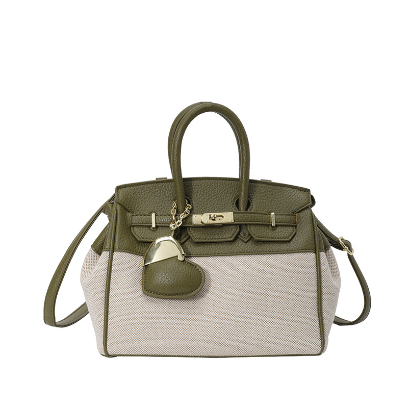 Bolso de tela de mujer color contrastante empalme bolso portátil Kylie bolsa de gran capacidad transfronteriza alta sensación de viaje bolsa de mano