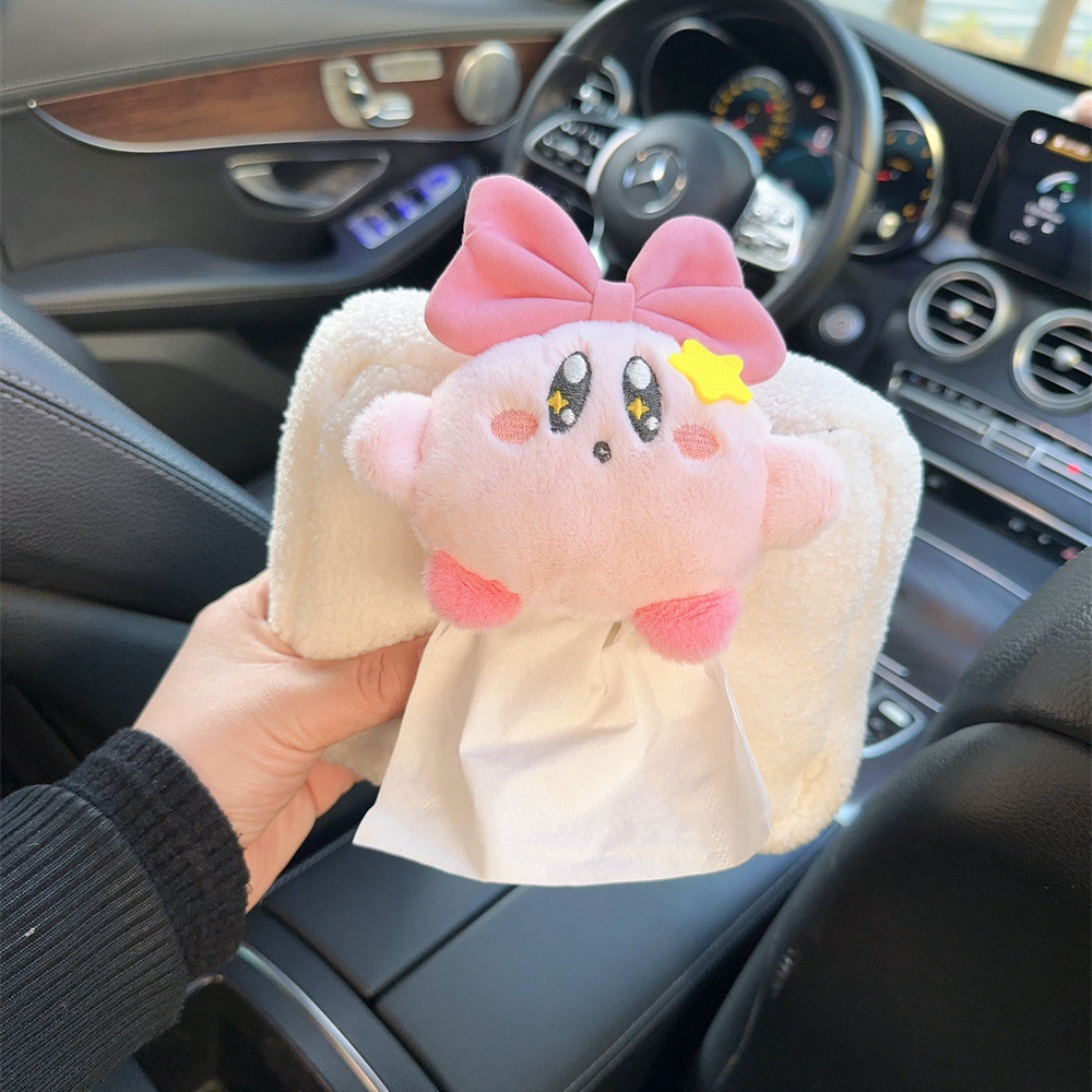 Car-mounted multi-functional hanging cartoon cute tissue box paper towel bag for front and rear seats, car accessories, popular items