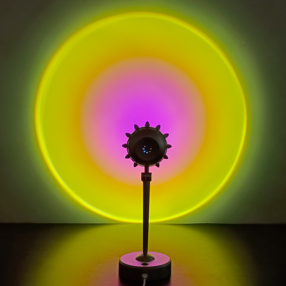 日落燈網(wǎng)紅夕陽(yáng)燈落地?zé)艨蛷d臥室日不落燈房間氛圍拍照投影落日燈