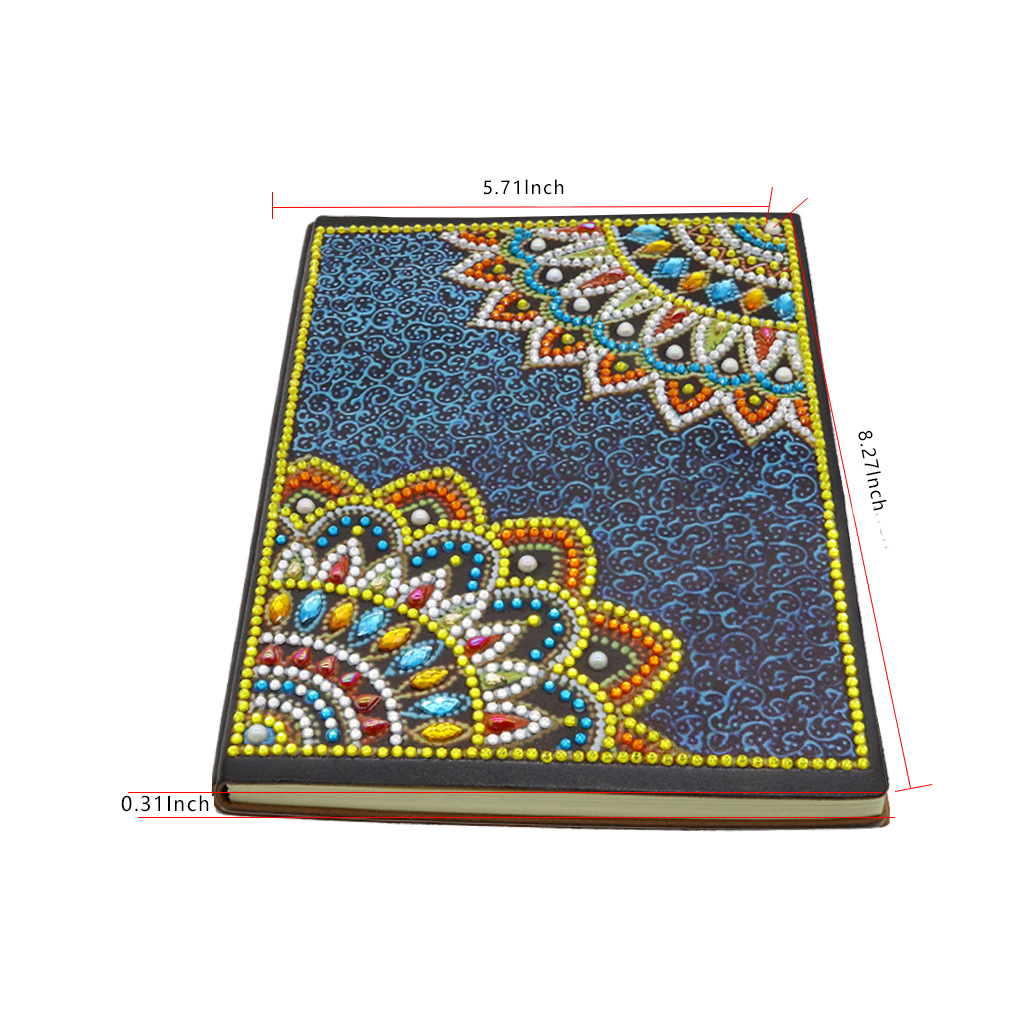 Pegatinas personalizadas para cuadernos con pintura de diamantes DIY, pinturas decorativas de diamantes hechas a mano, cuadernos con pintura de diamantes, pintura de diamantes completa.
