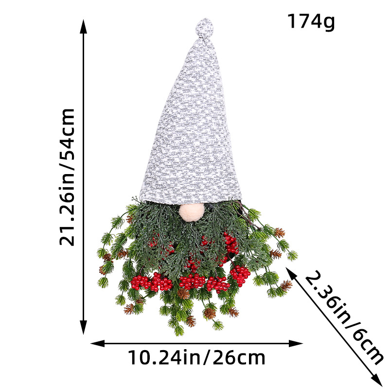 Adorno Navideño Creativo de Hong Kong con Forma de Hombre Mayor sin Rostro Colgando Boca Abajo en un Árbol, Decoración para Puerta de Hotel, Ventana, Guirnalda Navideña