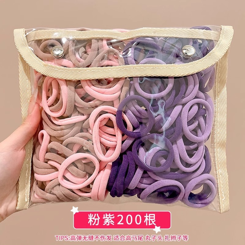 Niños lindos anillos de cabello de color correa de goma niñas de cabello de cola de caballo niñas de alta elasticidad no lastiman cabello