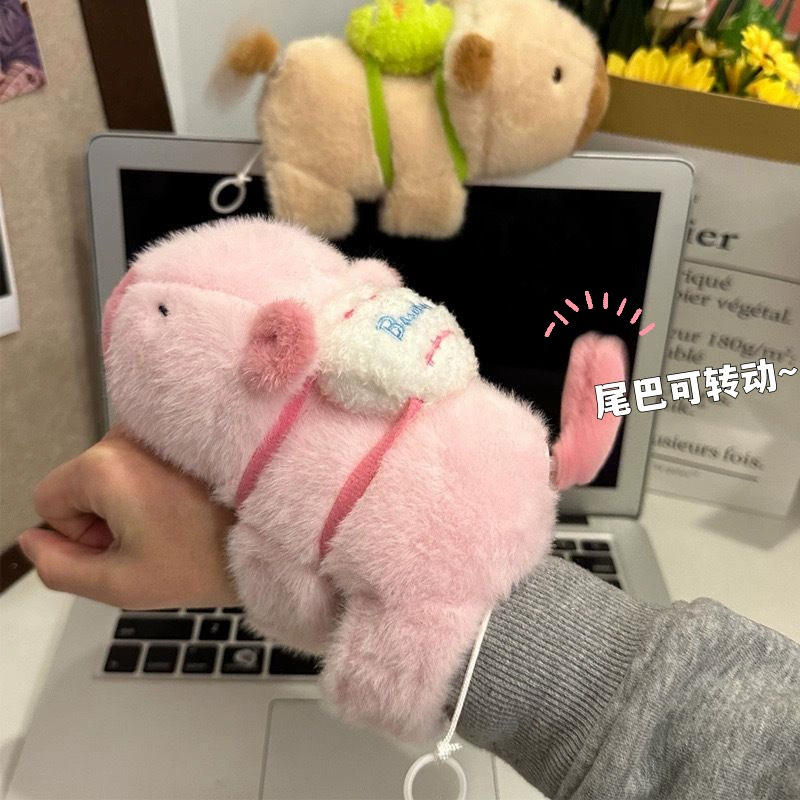 Популярная плюшевая игрушка капибара с подвижным хвостом на шнурке, вирусная игрушка капибара, подарок для автомата с игрушками