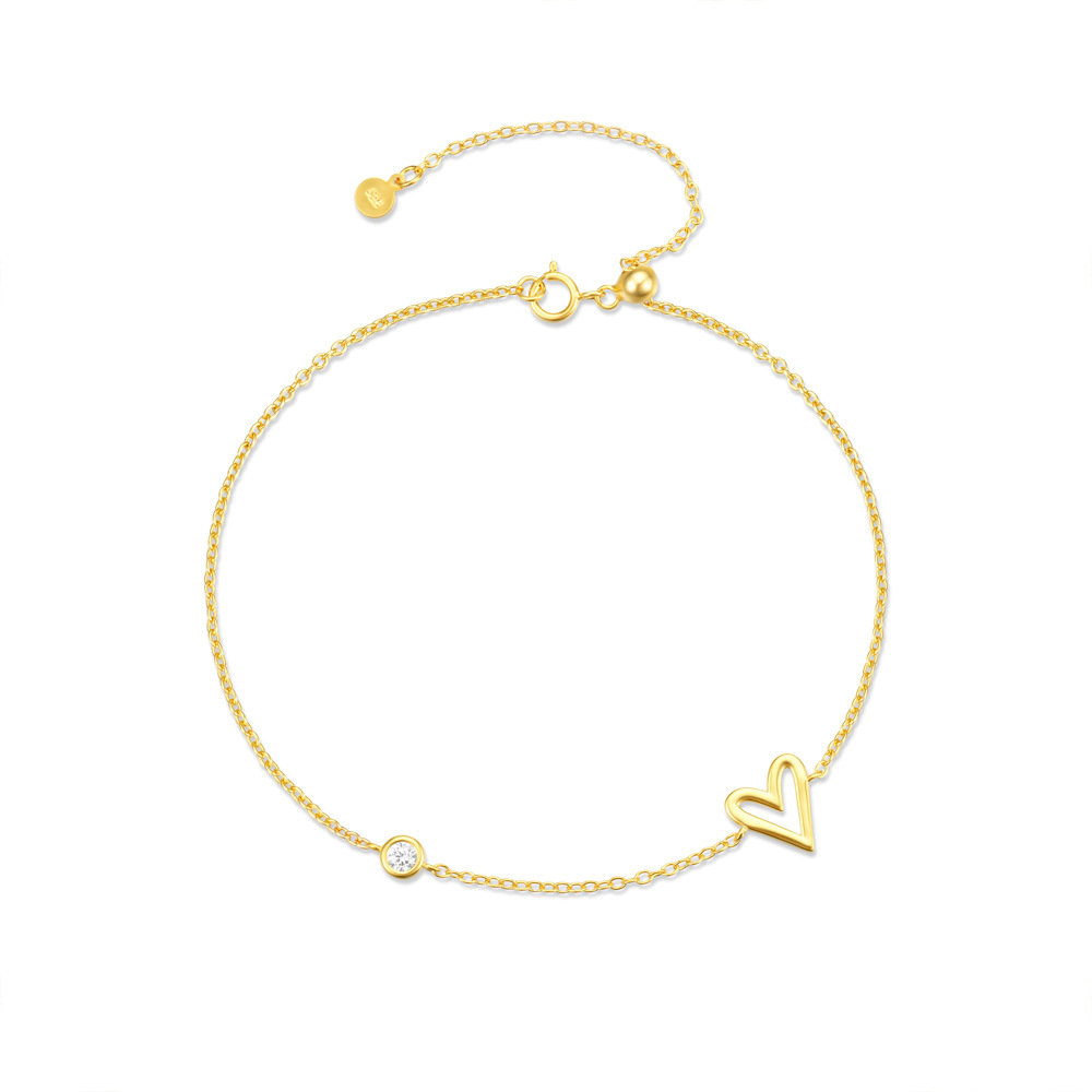 Plating Design 925 Sterling Silver Bracelets Elegant Simple Style Streetwear