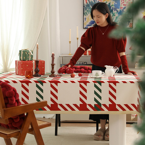New Year Party High-end Wedding Red Festive New Year Table Cloth Coffee Table Cover Dust-proof Table Cloth