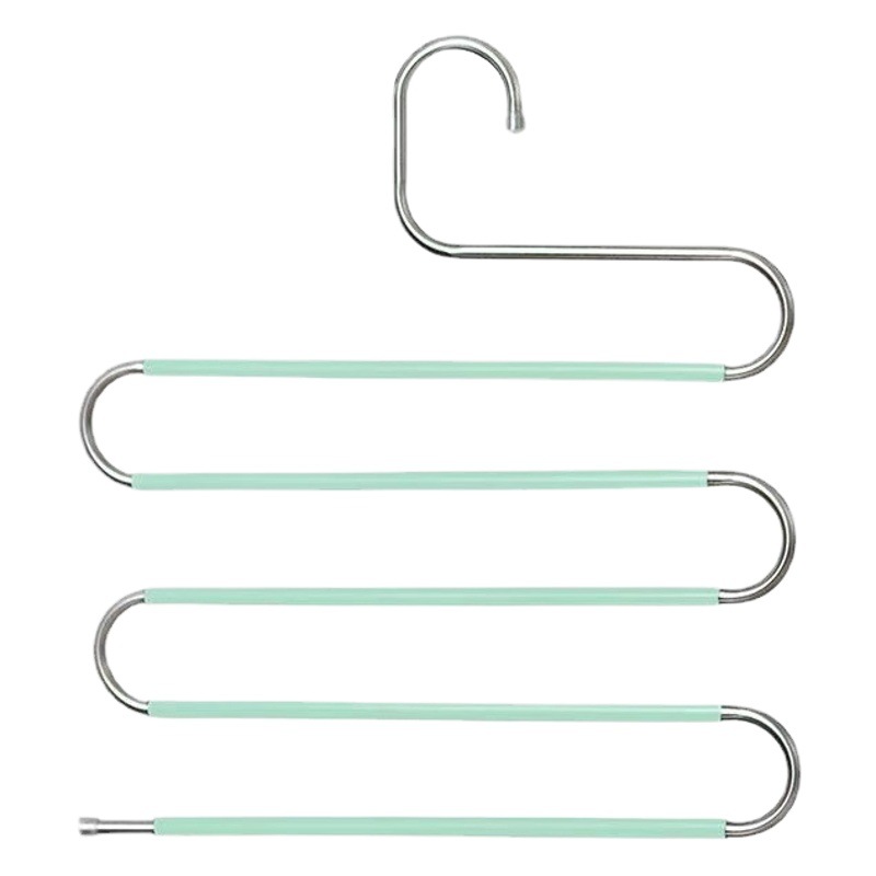 Perchero para pantalones de acero inoxidable de varias capas – grueso, multifunción, tipo S, retráctil, sin costuras