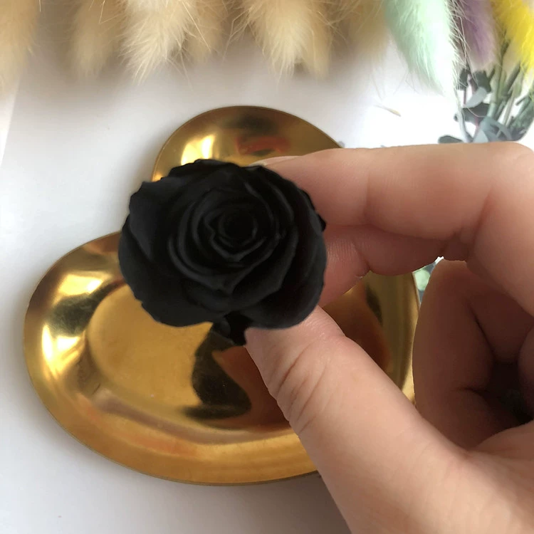 Материалы для DIY вечной жизни цветка, класс B, голова вечной розы 2–3 см, маленький брелок-розочка с основным материалом