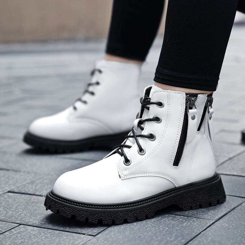 Высокие Детские Спортивные Ботинки Martin 2022 осень-зима для девочек Британская модная обувь для больших мальчиков уличные Ботинки Martin