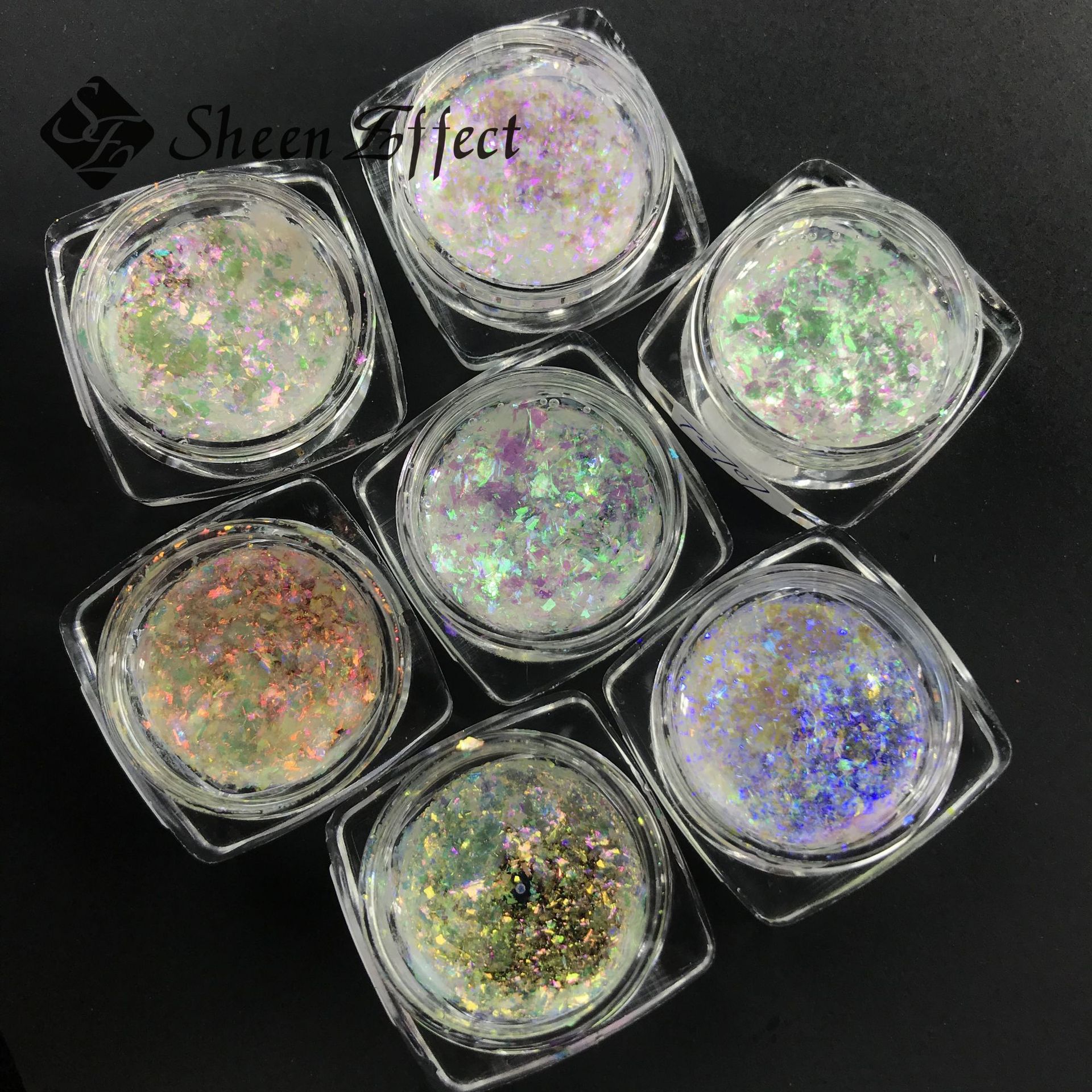 日系 欧泊粉云锦片高纯变色龙冰透极光粉化妆品级人鱼粉闪片0.1g