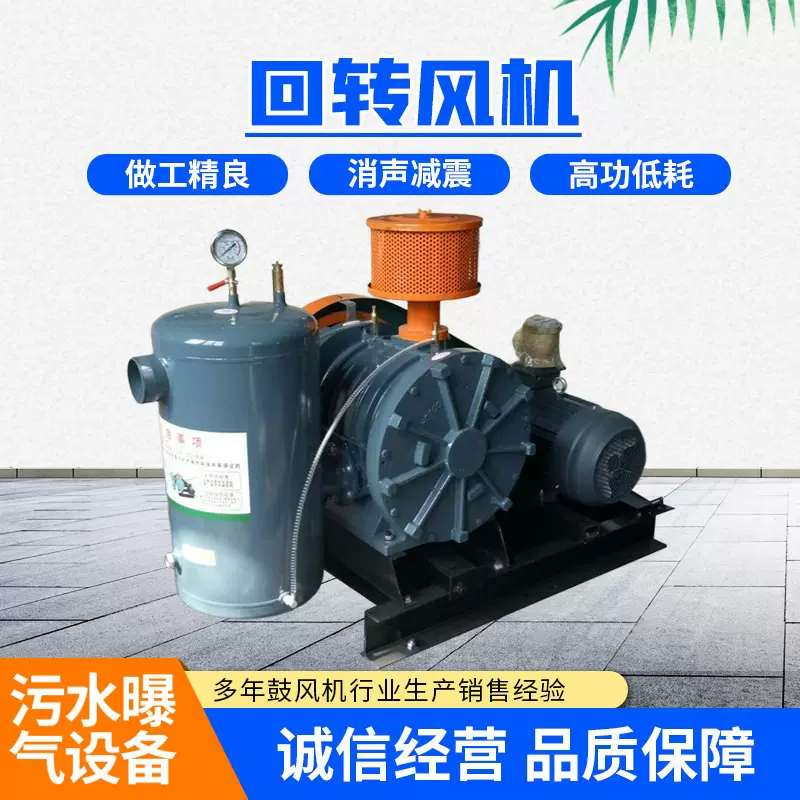 生产供应低噪音回转式鼓风机污水 处理曝气鼓风机大风量220V/380V